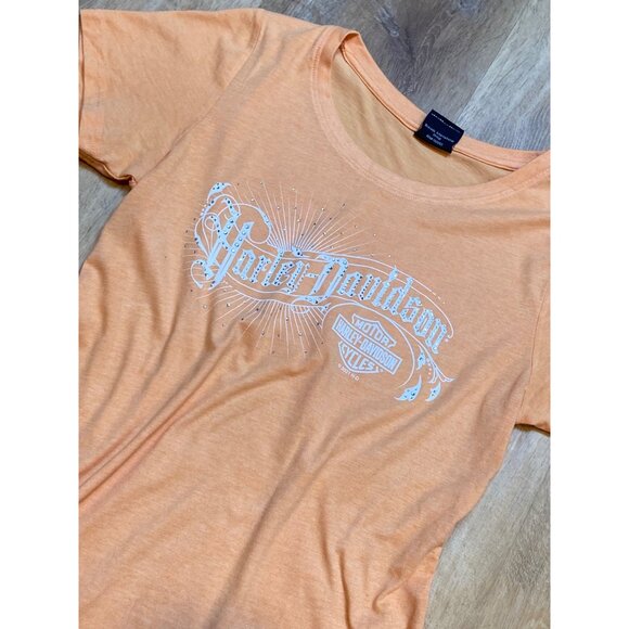 Harley-Davidson‎ Womens Florida Orange Graphic Tee M/L - Picture 3 of 6